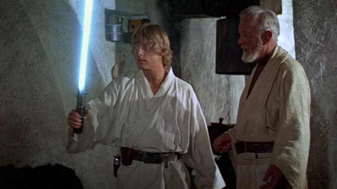 Luke Skywalker y Obi Wan Kenobi de Star Wars