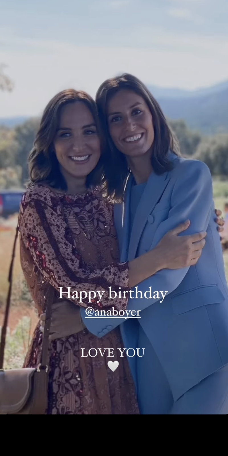 Tamara ha felicitado a Ana Boyer con un video collage en Instagram