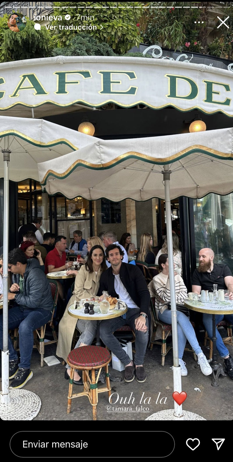 La pareja ha disfrutado de una escapada a París