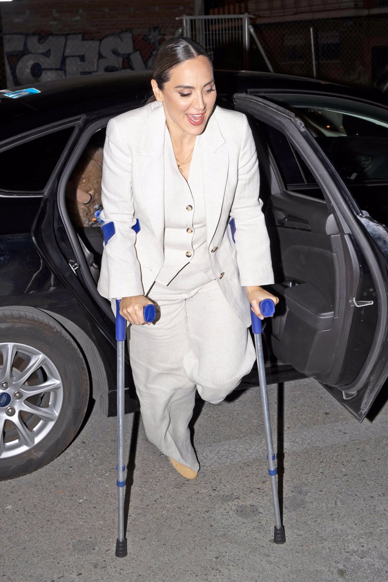 Tamara Falcó, llegando a una clínica de quiromasajismo en Madrid