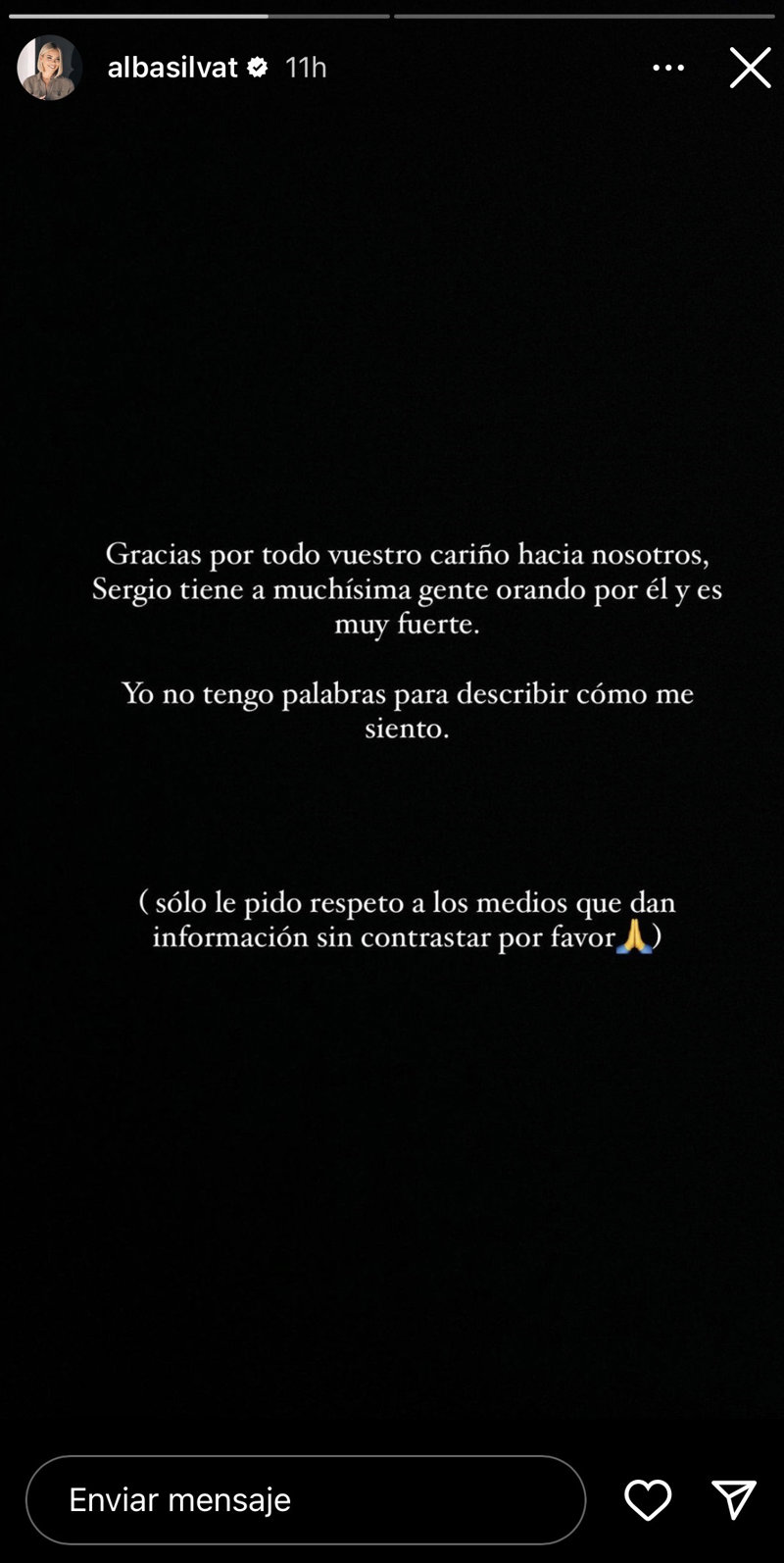 Storie publicado por Alba Silva en Instagram