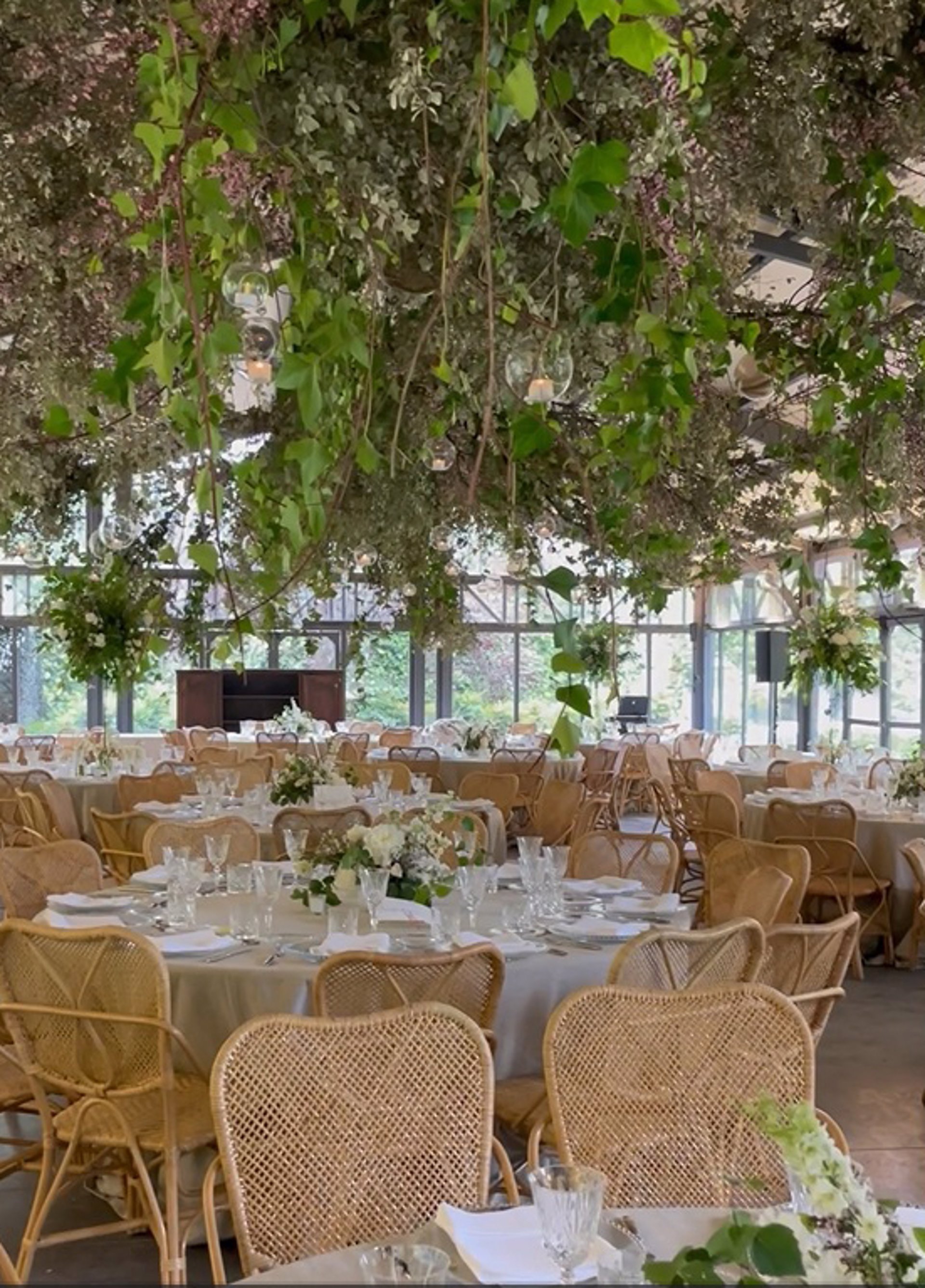 Detalle de la decoración de la boda de Willy Bárcenas y Loreto Sesma