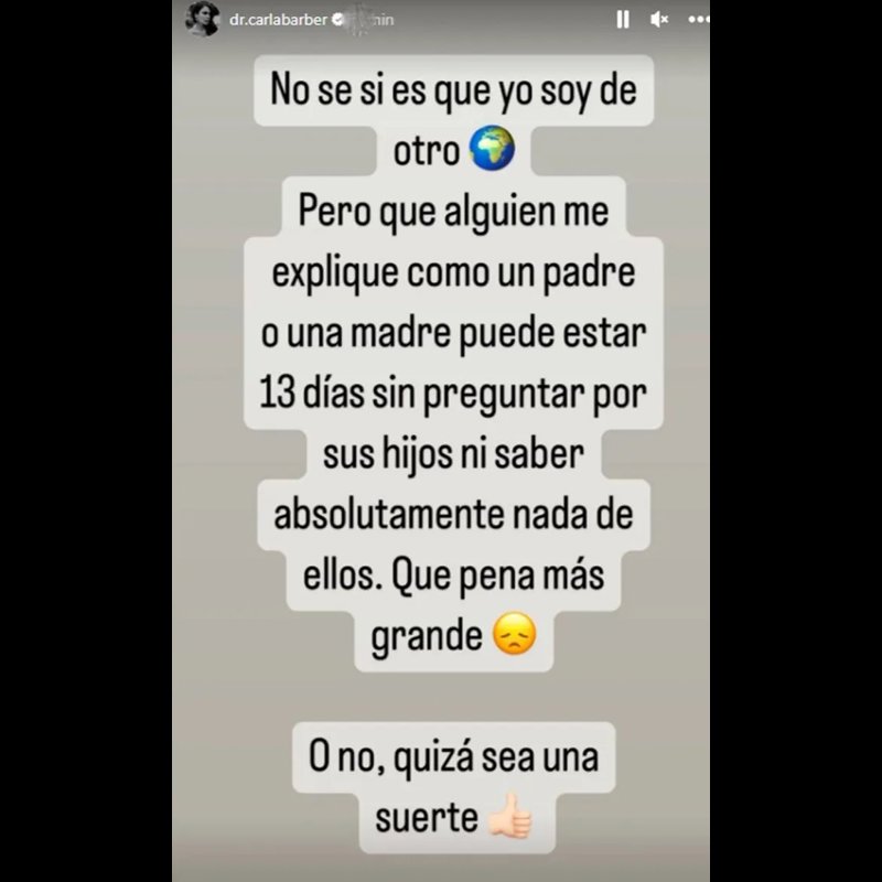 Carla Barber ha estallado contra su ex en Instagram