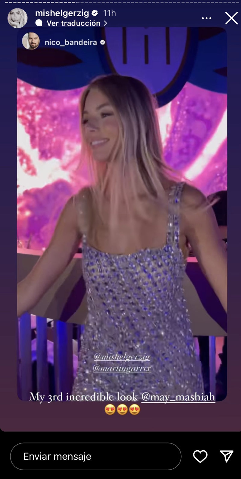 La modelo lució un sensual segundo look nupcial 