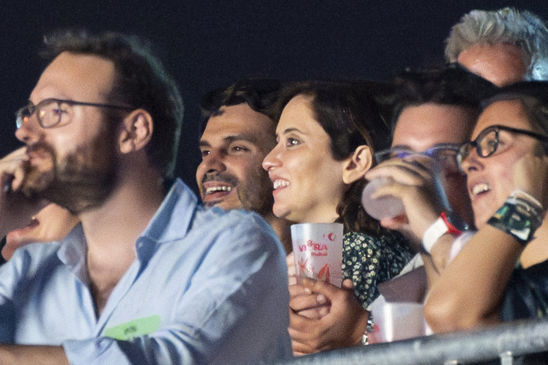 Isabel Díaz Ayuso,hace unos días en el concierto de Robbie Williams en el Mad Cool