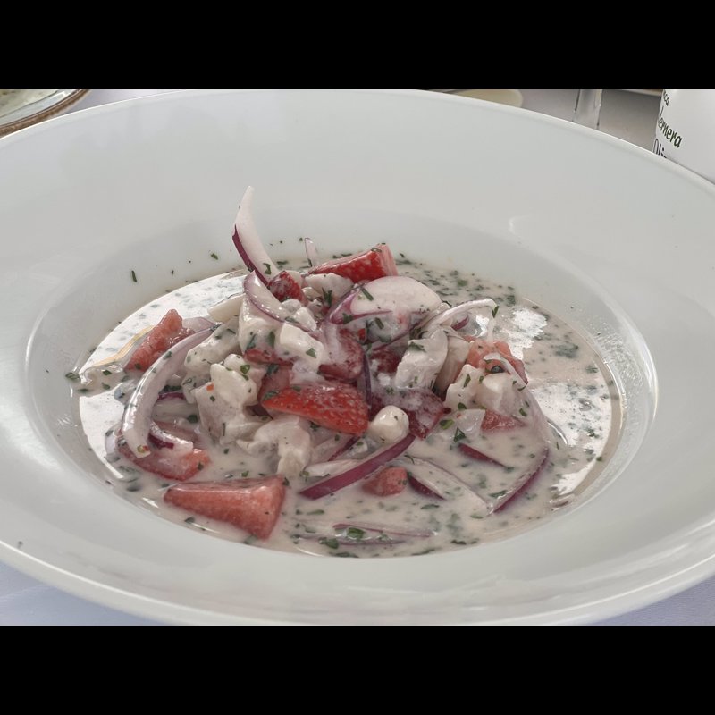 Ceviche con fresas