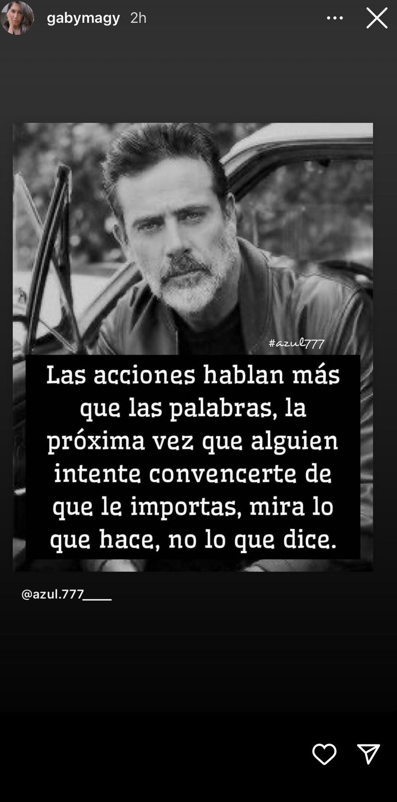 Reflexión compartida por Gabriela Guillén en redes sociales