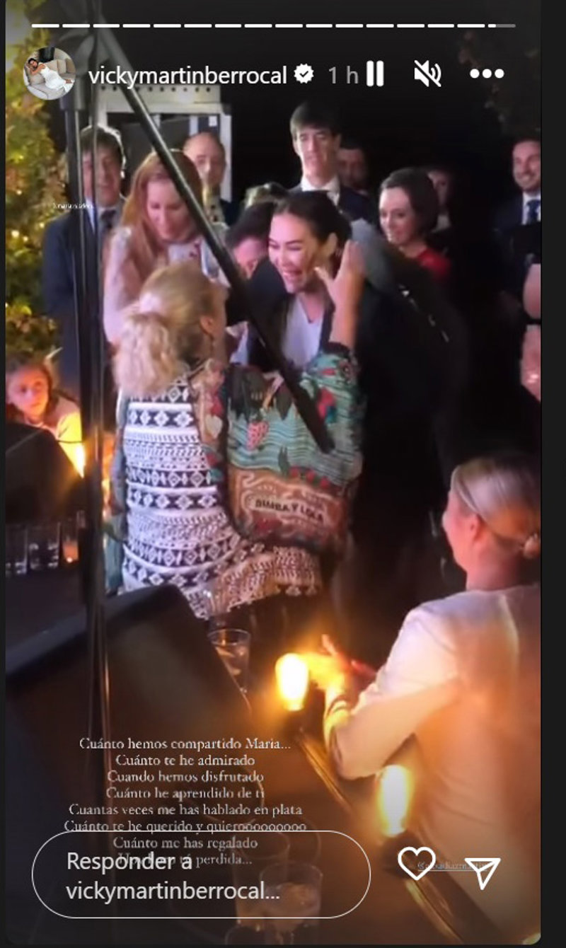 Vicky Martín Berrocal, emocionado último adiós a María