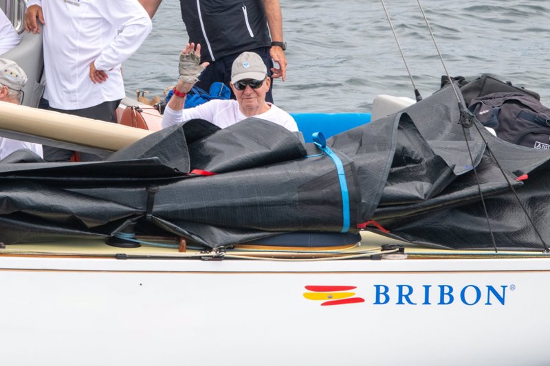 El emérito, durante su última visita a Sanxenxo