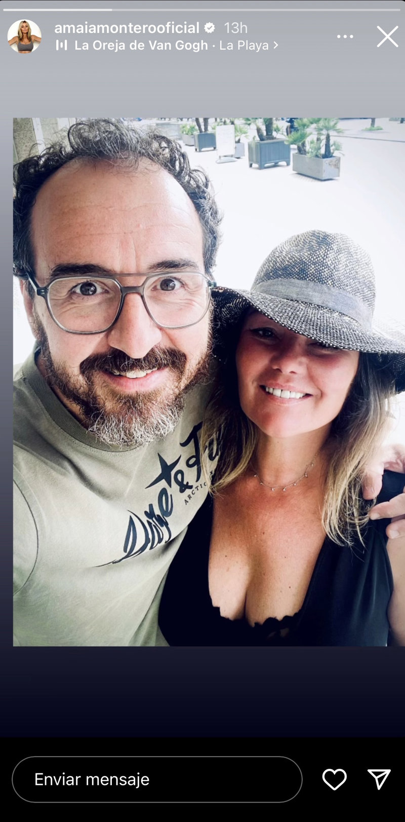 Amaia Montero ha compartido una fotografía con el teclista de LODVG