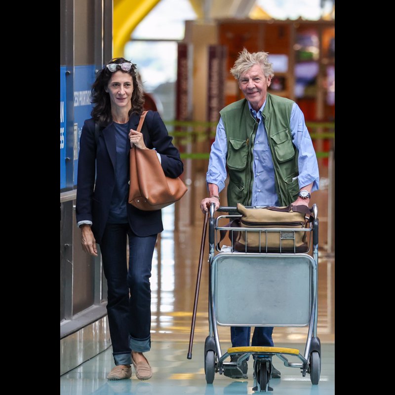 La pareja en el aeropuerto de Madrid