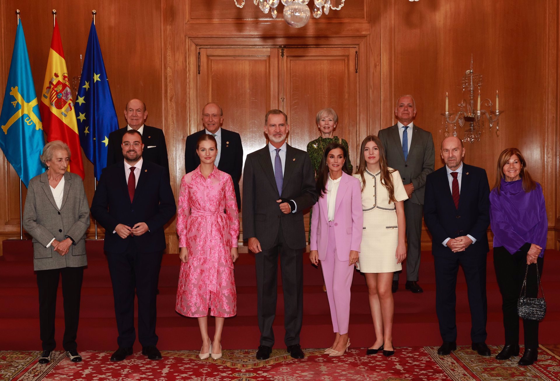 La familia Real, en los actos previos  a los Princesa de Asturias