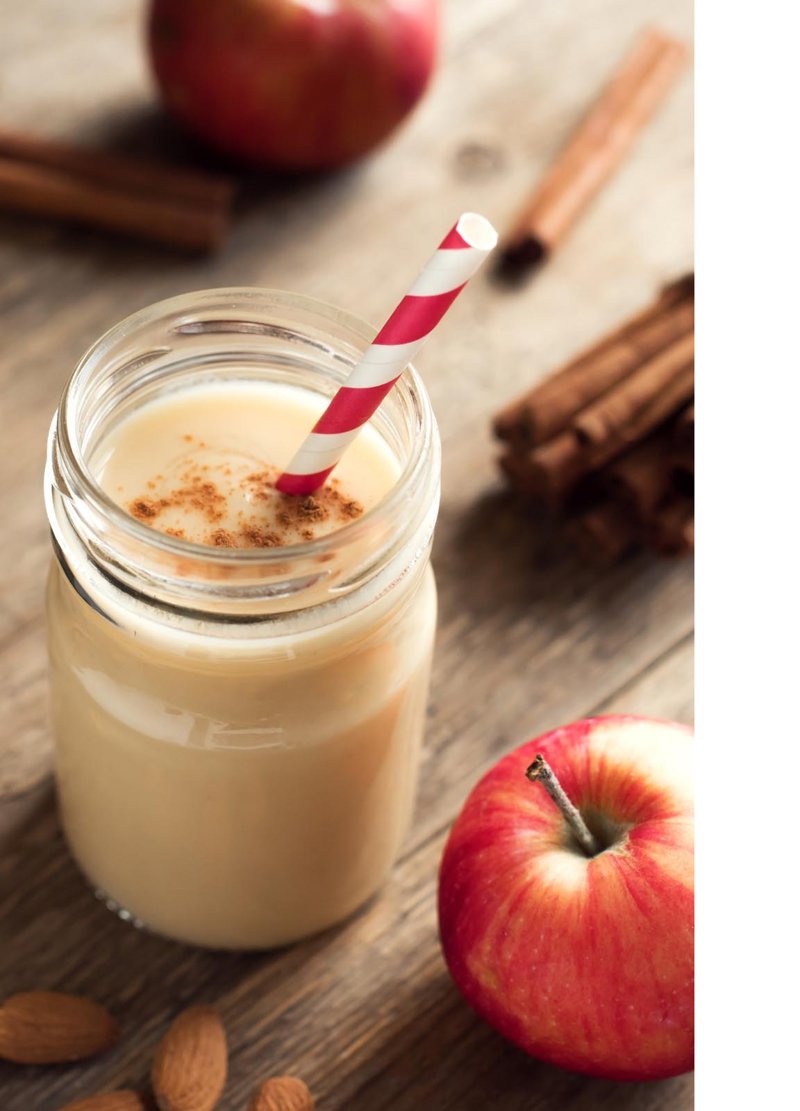 Batido proteico de manzanas y almendras