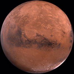 Imagen tomada por la NASA del planeta Marte