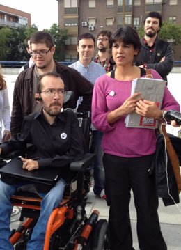 Pablo Echenique y Teresa Rodríguez, eurodiputados de Podemos