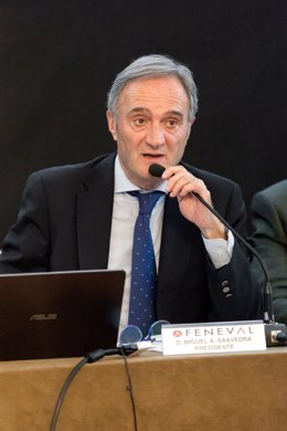 El presidente de Feneval, Miguel Ángel Saavedra