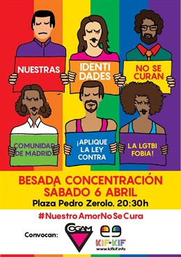 Una 'besada' protestará este sábado contra la homofobia en la Plaza Pedro Zerolo