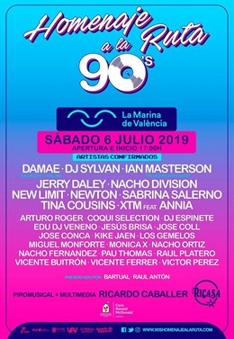 '90S HOMENAJE A LA RUTA' CIERRA EL CARTEL PARA EL FESTIVAL DEL 6 DE JULIO EN VALNCIA