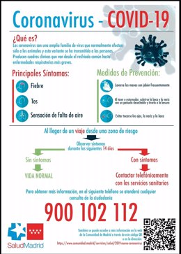 La Consejería de Sanidad habilita un número de teléfono gratuito para resolver dudas sobre el coronavirus