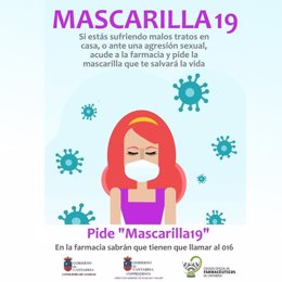 Campaña 'Mascarilla19' para proteger a mujeres víctimas de violencia de género durante el confinamiento