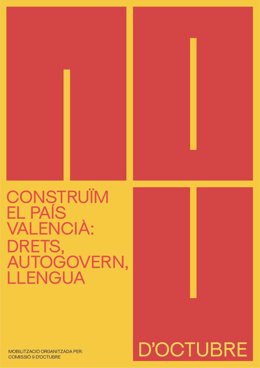 Cartel de la Comissió 9 d'Octubre por el Día de la Comunitat Valenciana 2020