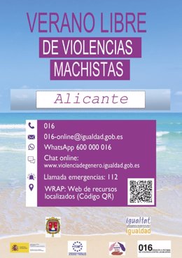 Alicante se suma a la campaña "Verano libre de violencias machistas" impulsada por la FEMP y el Gobierno