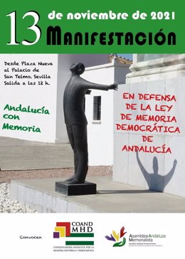 Manifestación este sábado en Sevilla en defensa de la Ley de Memoria Histórica de Andalucía