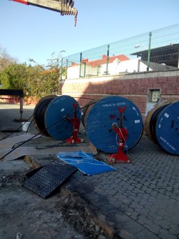 Imagen de una actuación de Endesa en el barrio del Polígono Sur de Sevilla.
