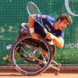 Archivo - Dani Caverzaschi, tenista en silla de ruedas