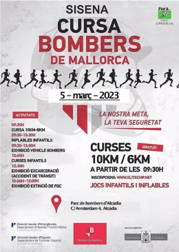 Cartel de la sexta edición de la 'Cursa Bombers de Mallorca'
