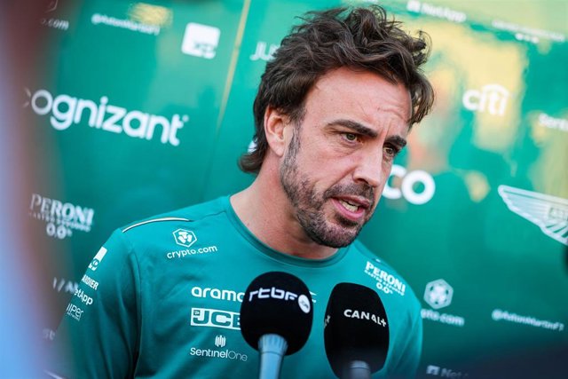 El piloto español de Fórmula 1 Fernando Alonso (Aston Martin).