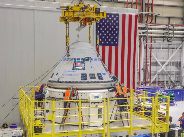 Nave Starliner en preparación para el vuelo de ensayo tripulado a la ISS
