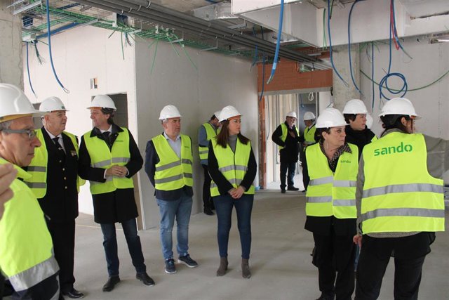 Las autoridades visitan las obras de la que será la nueva comisaría de Soria.