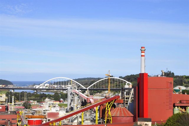 Biofábrica de Ence en Navia, Asturias.