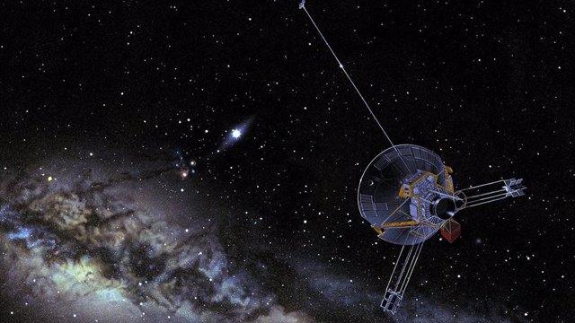 Ilustración artística de la nave Pioneer 11, que cumple medio siglo de viaje