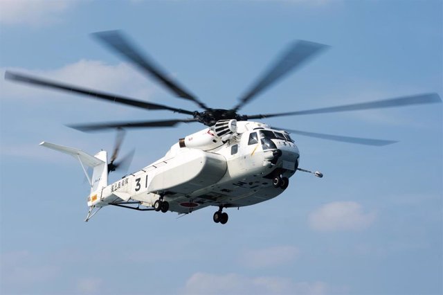 Archivo - Helicóptero de las Fuerzas de Autodefensa de Japón