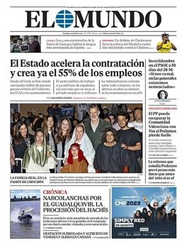 Portada de El Mundo del 9 de abril de 2023.