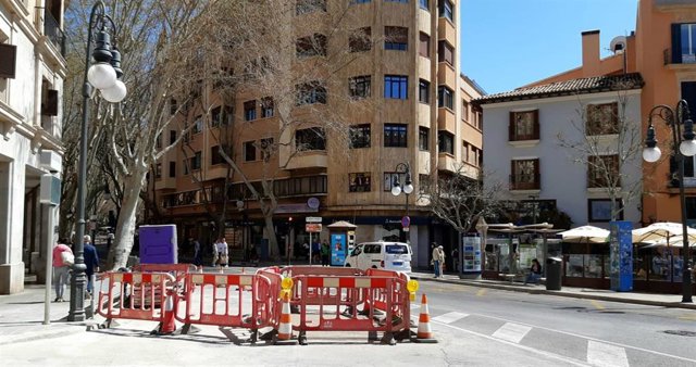Obras en calle Unió
