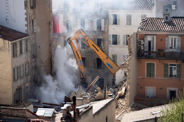 Edificio derrumbado en Marsella