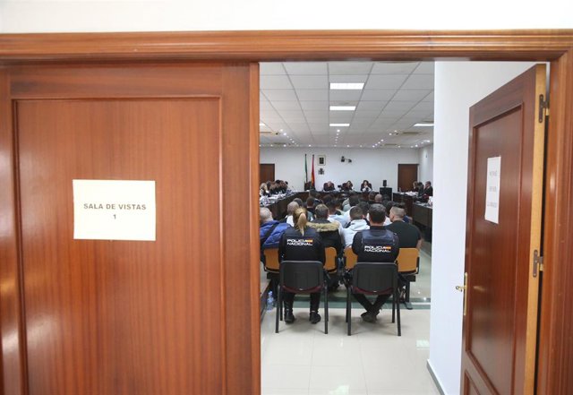 Sala de la Audiencia de Algeciras donde se celebra el macrojuicio contra el clan de Los Castañas.