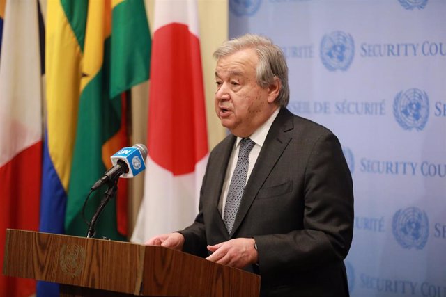 Archivo - El secretario general de la ONU, António Guterres