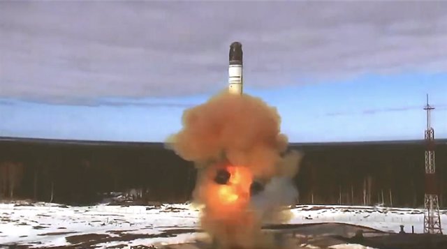 Archivo - Imatge d'un míssil balístic intercontinental a Rússia