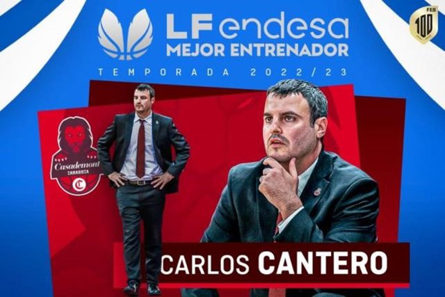 Carlos Cantero, del Casademont Zaragoza, elegido mejor entrenador de la temporada en la LF Endesa.