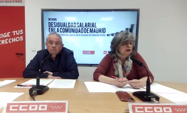 Imagen de la rueda de prensa de Paloma López y Miguel Ángel Ruiz.