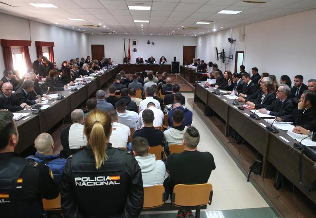 Sala de la Audiencia de Algeciras donde ha comenzado este lunes el macrojuicio contra el clan de Los Castañas.