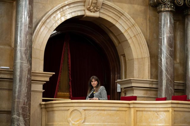 Archivo - La presidenta de Junts i expresidenta del Parlament, Laura Borràs