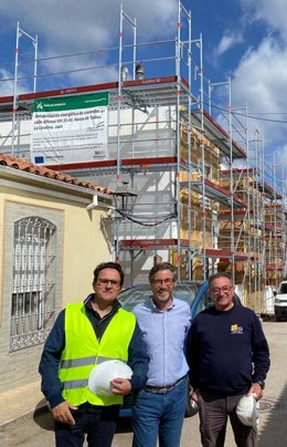 El delegado de Fomento, Miguel Contreras, durante la vsita
