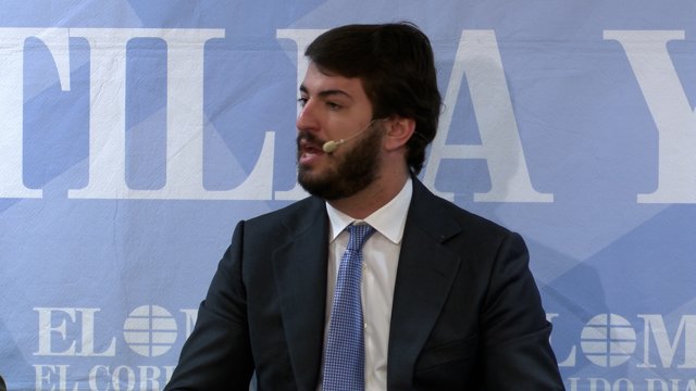 El vicepresidente de la Junta, Juan García-Gallardo, en un desayuno organizado por El Mundo