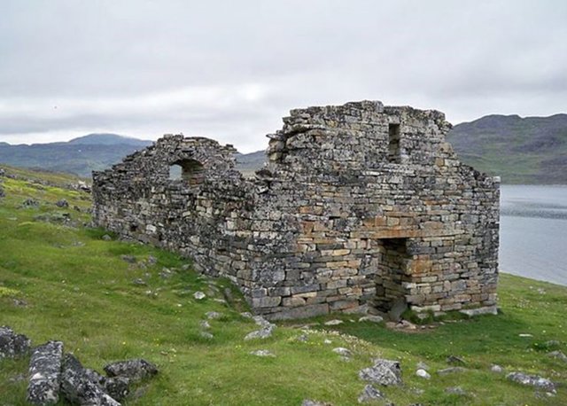 Iglesia de Hvalsey en Groenlandia, de origen vikingo