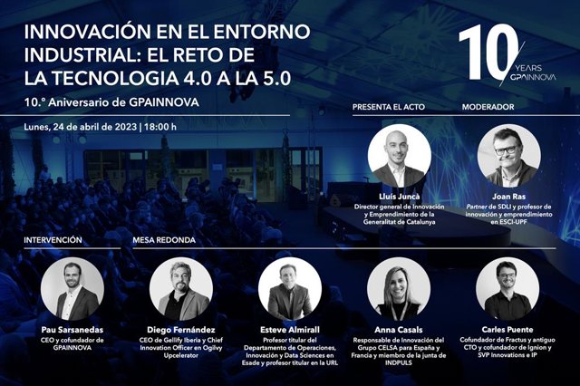 Convocatoria de la mesa redonda sobre innovación industrial que organiza GPAINNOVA